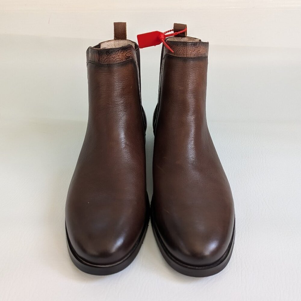 NEW Robert Graham Leather Chelsea Boot Size 11.5 Brown RGB5143 - Picture 2 of 8